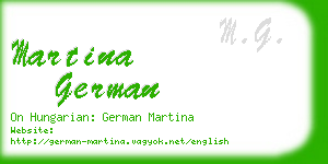 martina german business card